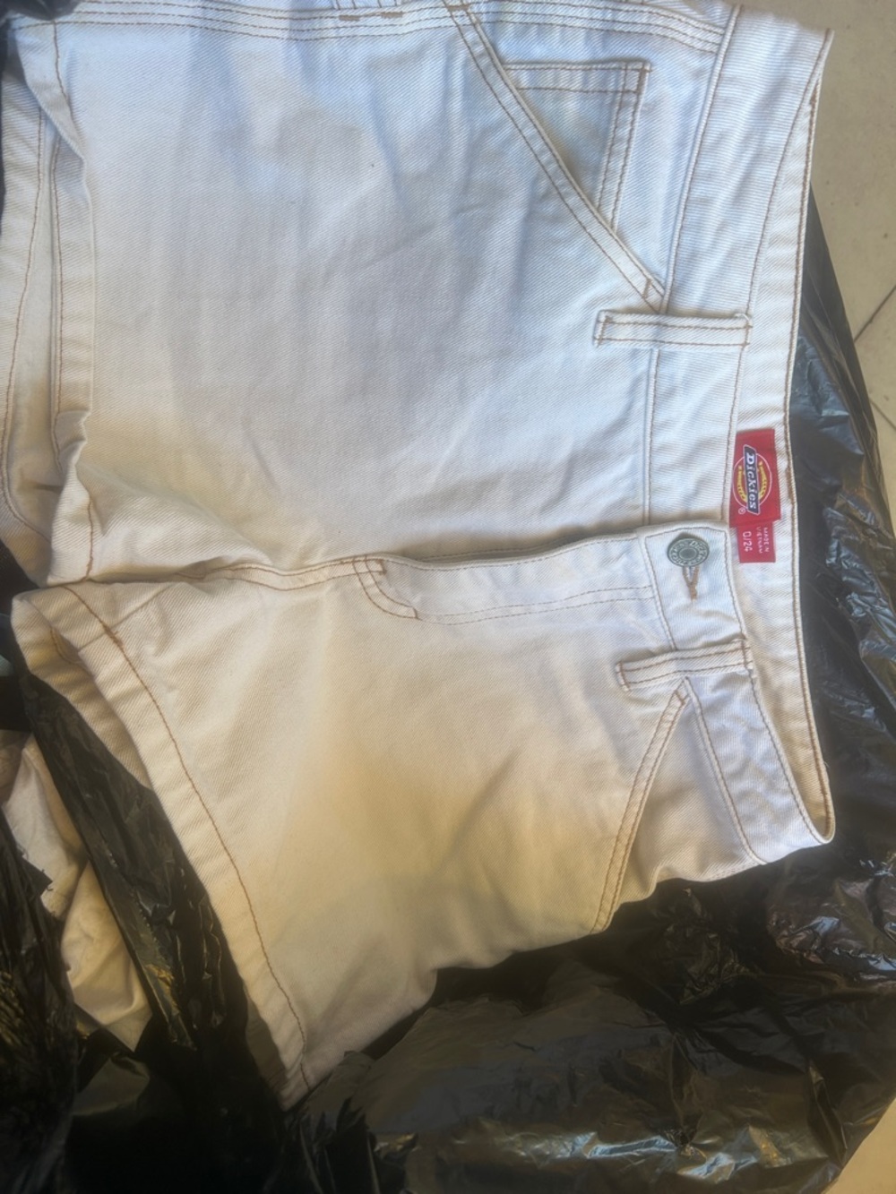 Dickies Off-White Workwear Short Shorts